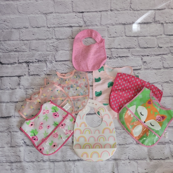 30- Baby Girl Bibs Bundle - Picture 5 of 7